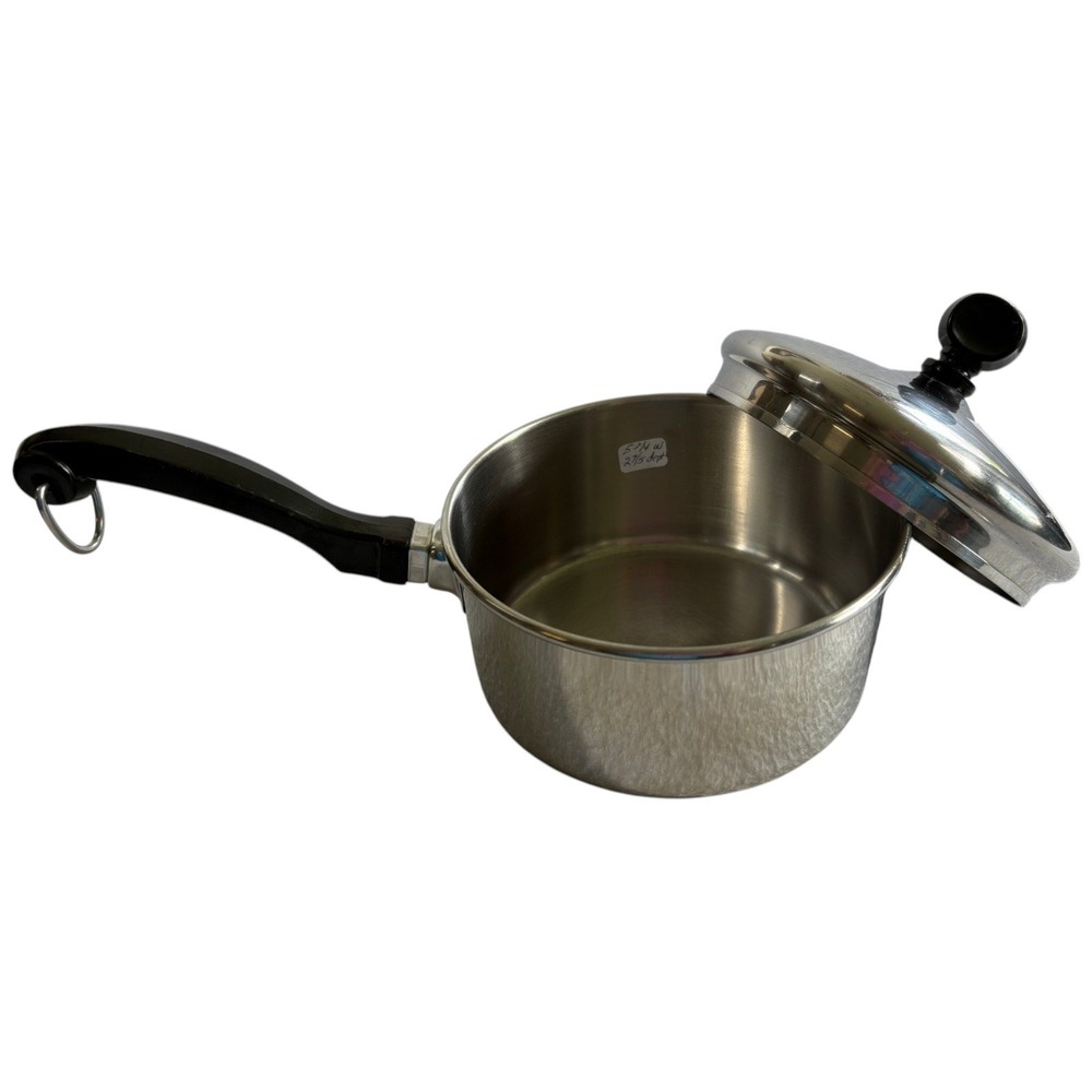 Vintage Farberware Aluminum Clad 1 Qt Saucepan Pot with Lid Stainless Steel